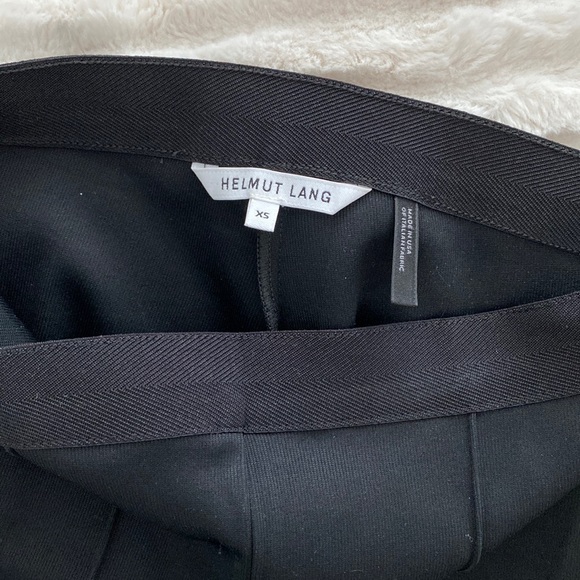 Helmut Lang Cropped Flare Rib Trouser in Black - Picture 5 of 10